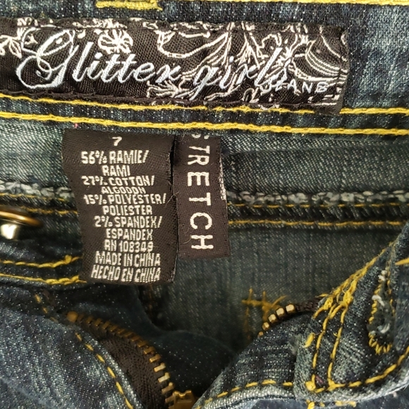Glitter Girl girls jeans size 7 stretch - Picture 2 of 4